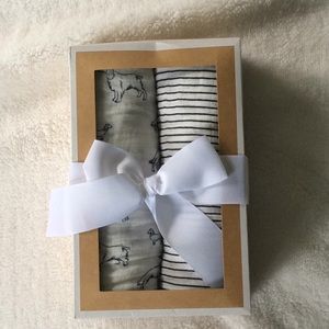 NWT Mudpie Muslin Swaddle Set